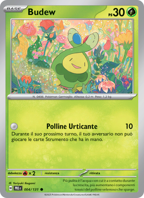 Budew 004/180 — Evoluzioni Prismatiche (Italian Pokémon TCG card)