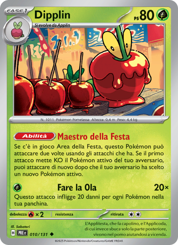 Dipplin 010/180 — Evoluzioni Prismatiche (Italian Pokémon TCG card)