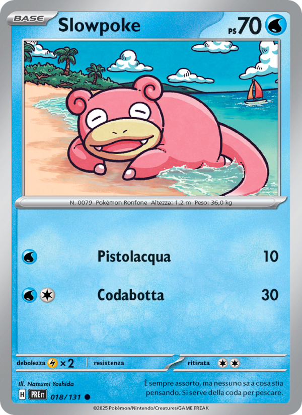 Slowpoke 018/180 — Evoluzioni Prismatiche (Italian Pokémon TCG card)