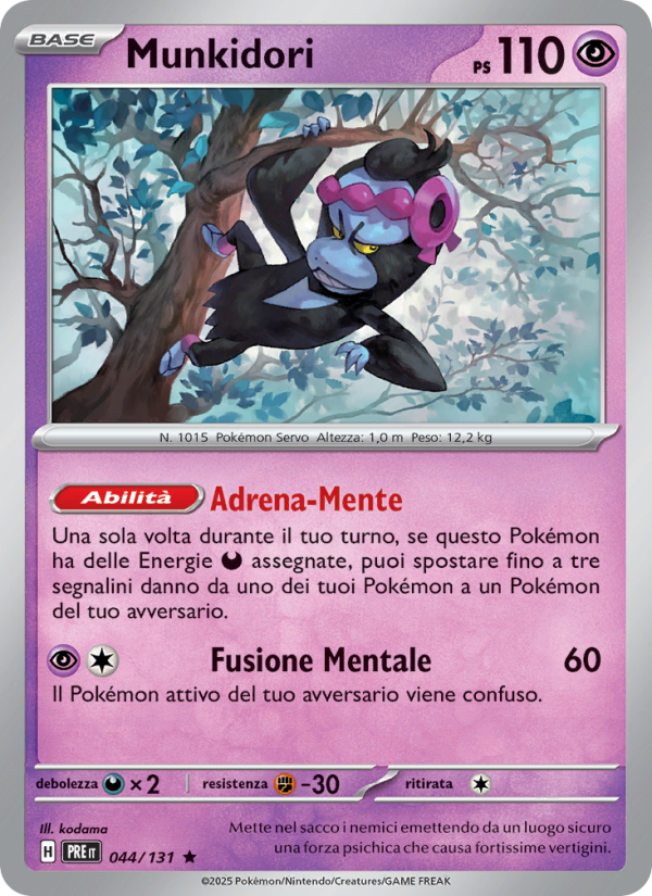 Munkidori 044/180 — Evoluzioni Prismatiche (Italian Pokémon TCG card)