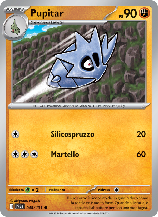 Pupitar 048/180 — Evoluzioni Prismatiche (Italian Pokémon TCG card)