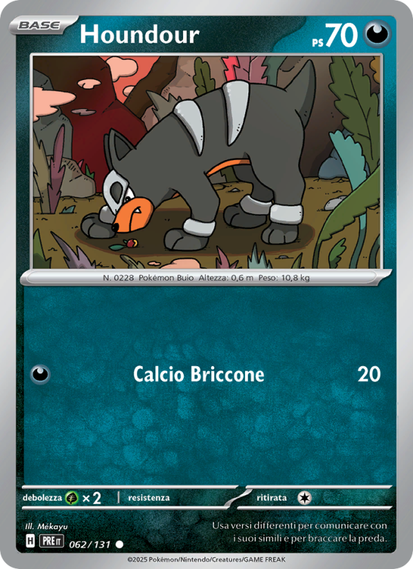 Houndour 062/180 — Evoluzioni Prismatiche (Italian Pokémon TCG card)