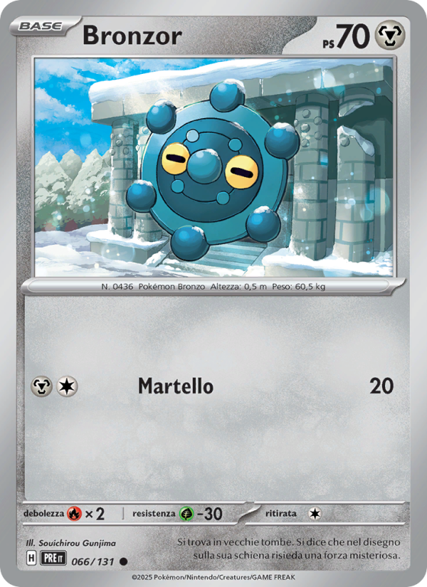 Bronzor 066/180 — Evoluzioni Prismatiche (Italian Pokémon TCG card)