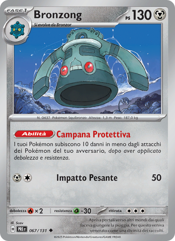 Bronzong 067/180 — Evoluzioni Prismatiche (Italian Pokémon TCG card)