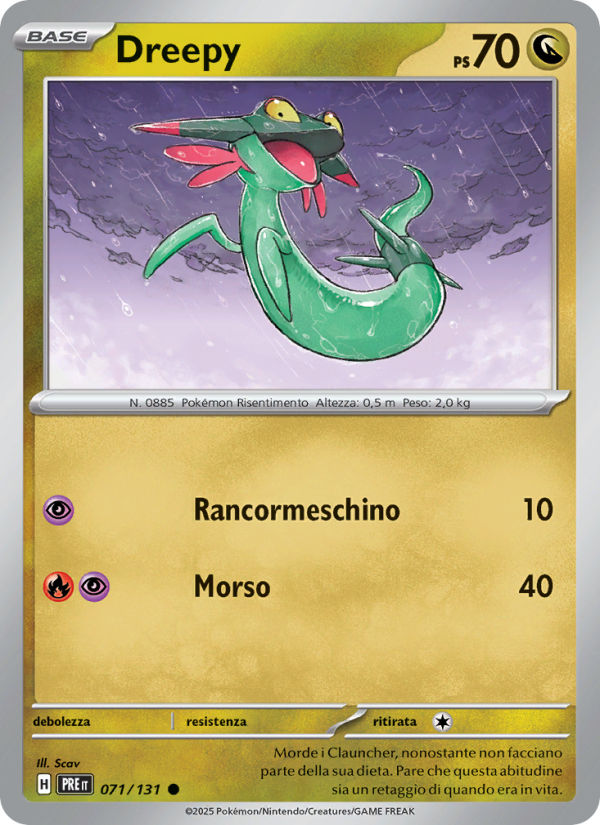 Dreepy 071/180 — Evoluzioni Prismatiche (Italian Pokémon TCG card)