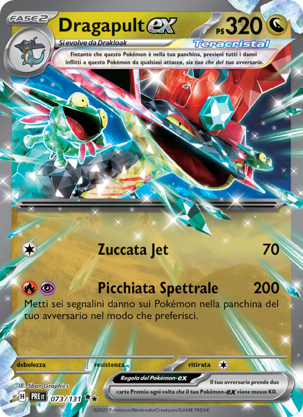Dragapult-ex 073/180 — Evoluzioni Prismatiche (Italian Pokémon TCG card)