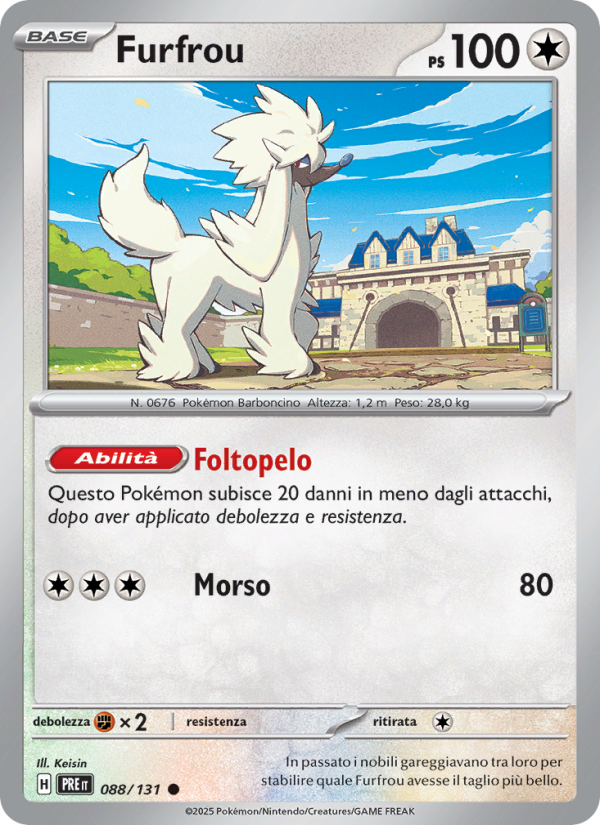 Furfrou 088/180 — Evoluzioni Prismatiche (Italian Pokémon TCG card)