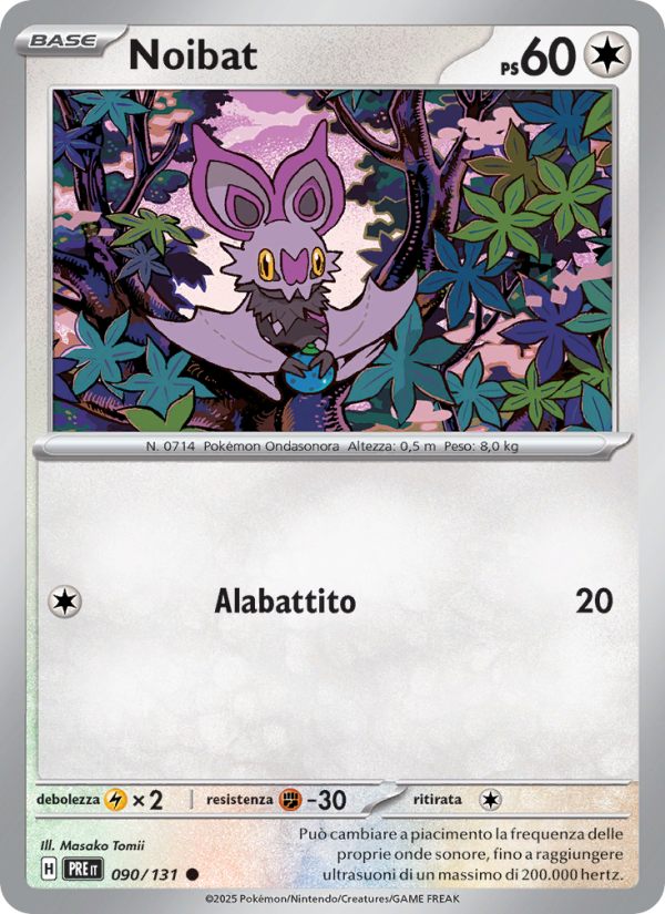 Noibat 090/180 — Evoluzioni Prismatiche (Italian Pokémon TCG card)