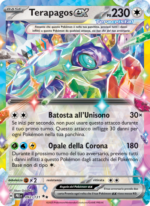 Terapagos-ex 092/180 — Evoluzioni Prismatiche (Italian Pokémon TCG card)