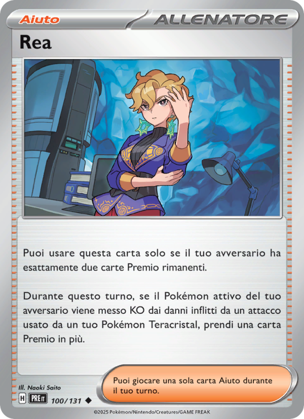 Rea 100/180 — Evoluzioni Prismatiche (Italian Pokémon TCG card)