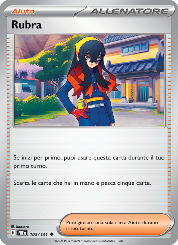 Rubra 103/180 — Evoluzioni Prismatiche (Italian Pokémon TCG card)