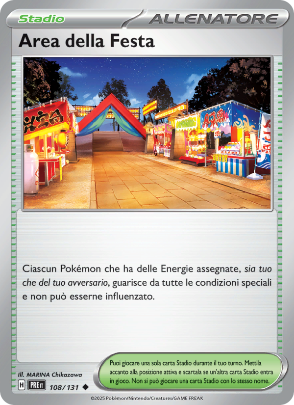 Area della Festa 108/180 — Evoluzioni Prismatiche (Italian Pokémon TCG card)