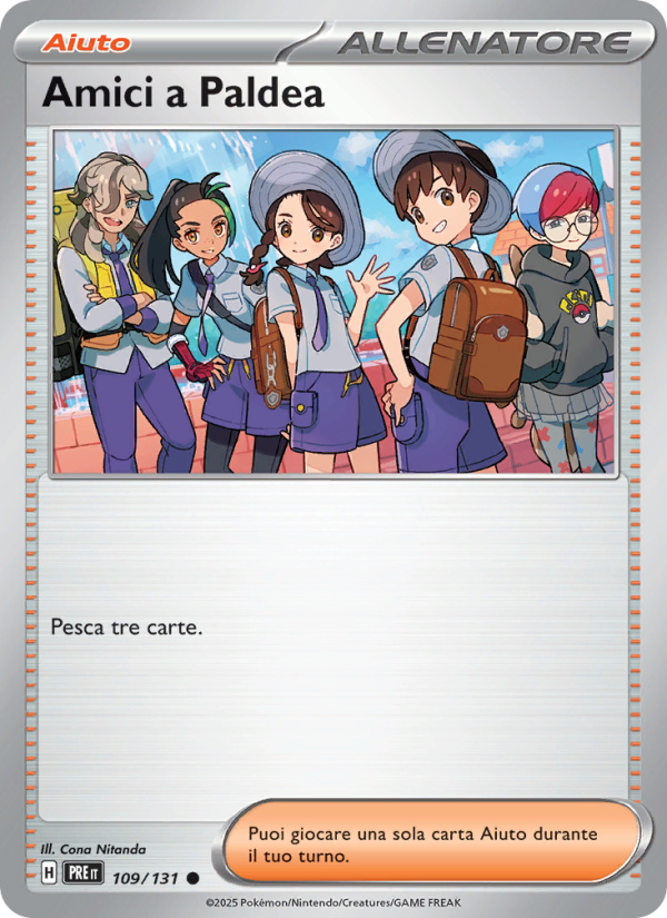 Amici a Paldea 109/180 — Evoluzioni Prismatiche (Italian Pokémon TCG card)