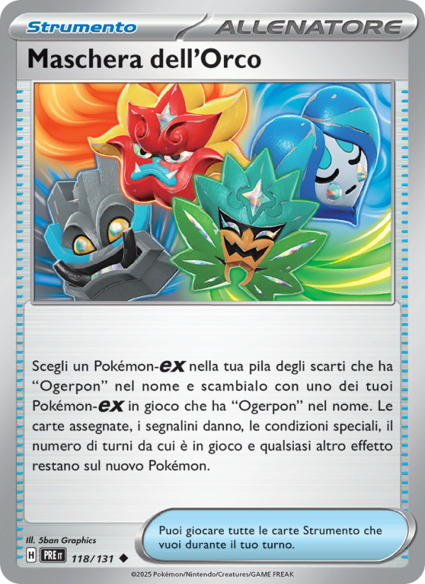 Maschera dell'Orco 118/180 — Evoluzioni Prismatiche (Italian Pokémon TCG card)