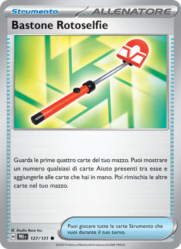 Bastone Rotoselfie 127/180 — Evoluzioni Prismatiche (Italian Pokémon TCG card)