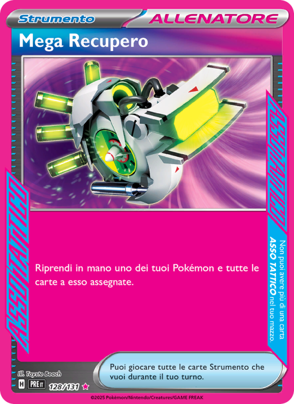 Mega Recupero 128/180 — Evoluzioni Prismatiche (Italian Pokémon TCG card)