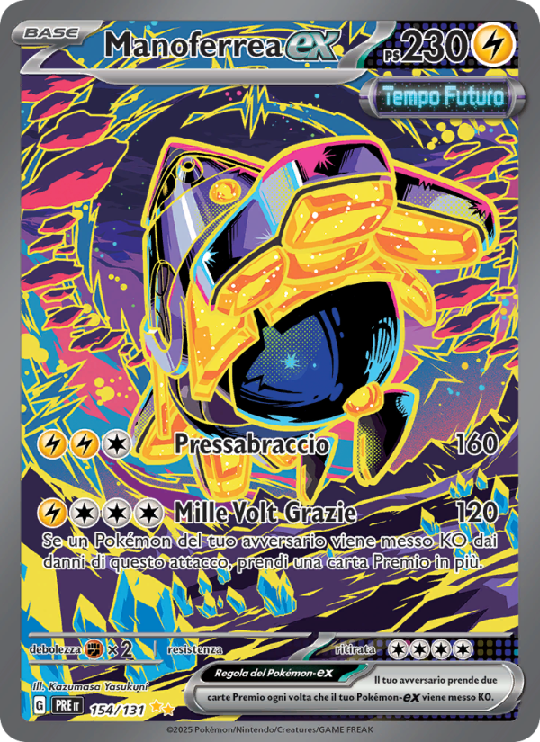 Manoferrea-ex 154/180 — Evoluzioni Prismatiche (Italian Pokémon TCG card)