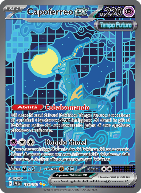 Capoferreo-ex 158/180 — Evoluzioni Prismatiche (Italian Pokémon TCG card)