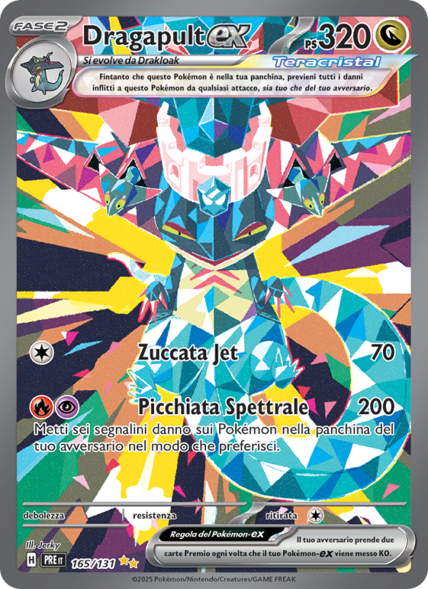 Dragapult-ex 165/180 — Evoluzioni Prismatiche (Italian Pokémon TCG card)