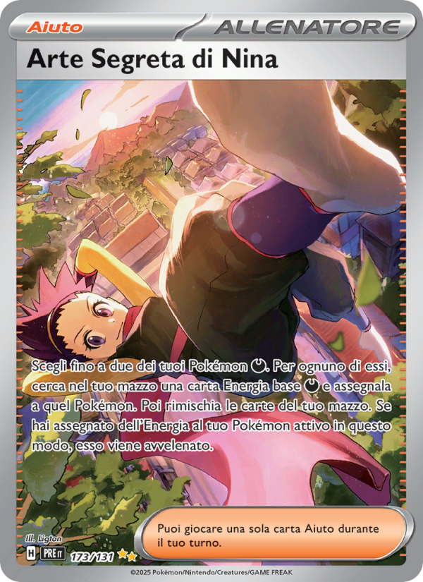 Arte Segreta di Nina 173/180 — Evoluzioni Prismatiche (Italian Pokémon TCG card)