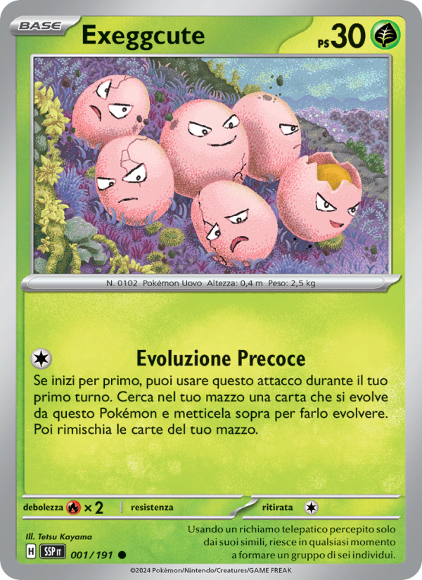 Exeggcute 001/252 — Scintille Folgoranti (Italian Pokémon TCG card)