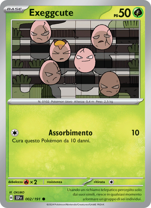 Exeggcute 002/252 — Scintille Folgoranti (Italian Pokémon TCG card)