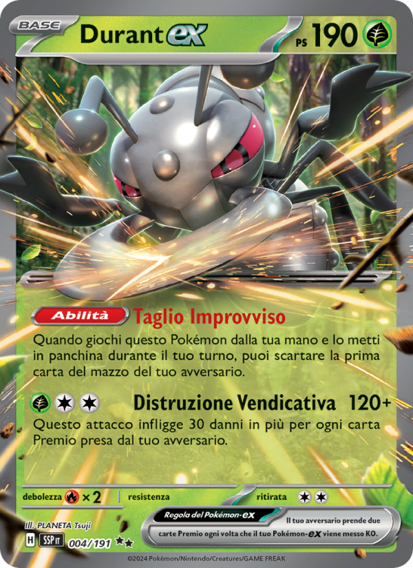 Durant-ex 004/252 — Scintille Folgoranti (Italian Pokémon TCG card)