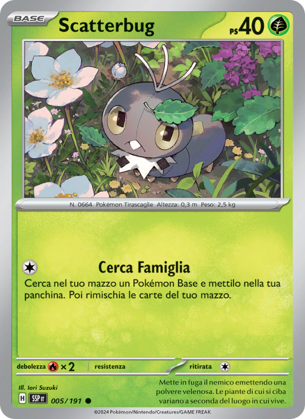 Scatterbug 005/252 — Scintille Folgoranti (Italian Pokémon TCG card)