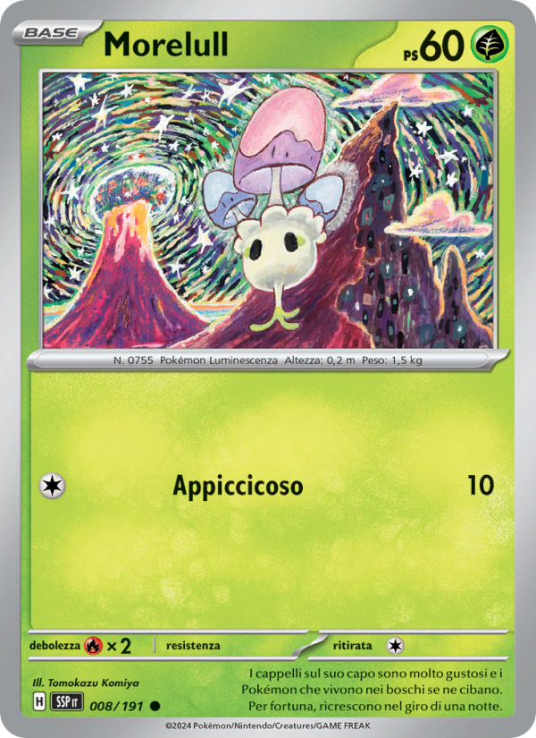 Morelull 008/252 — Scintille Folgoranti (Italian Pokémon TCG card)