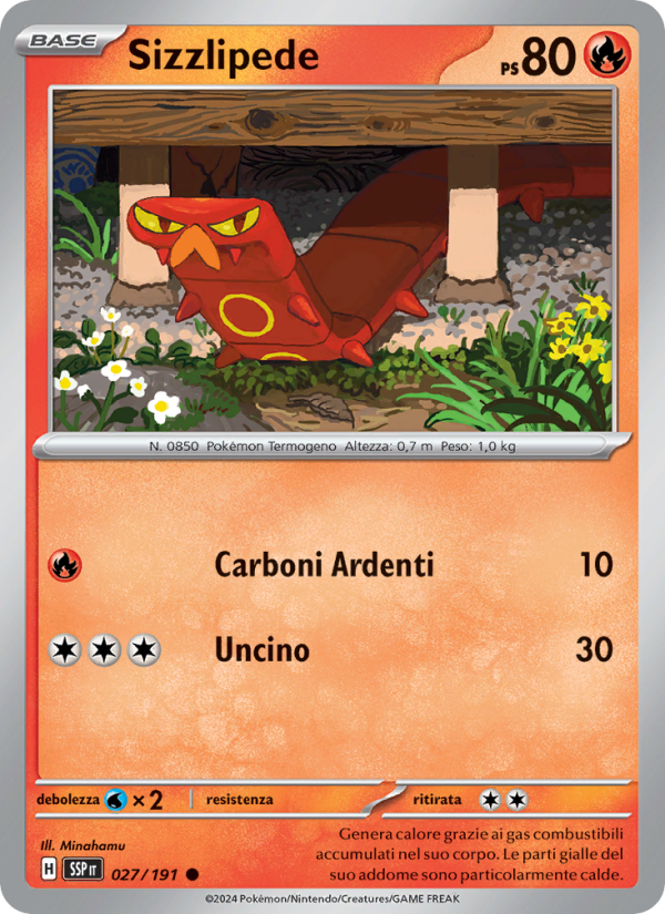Sizzlipede 027/252 — Scintille Folgoranti (Italian Pokémon TCG card)