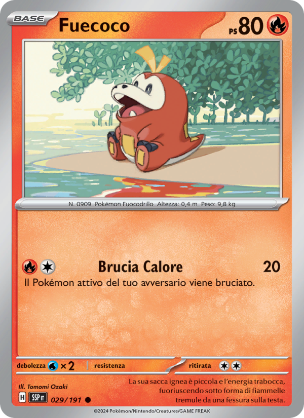 Fuecoco 029/252 — Scintille Folgoranti (Italian Pokémon TCG card)