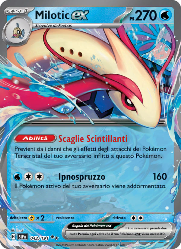 Milotic-ex 042/252 — Scintille Folgoranti (Italian Pokémon TCG card)