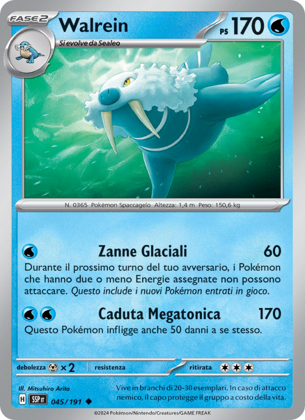 Walrein 045/252 — Scintille Folgoranti (Italian Pokémon TCG card)