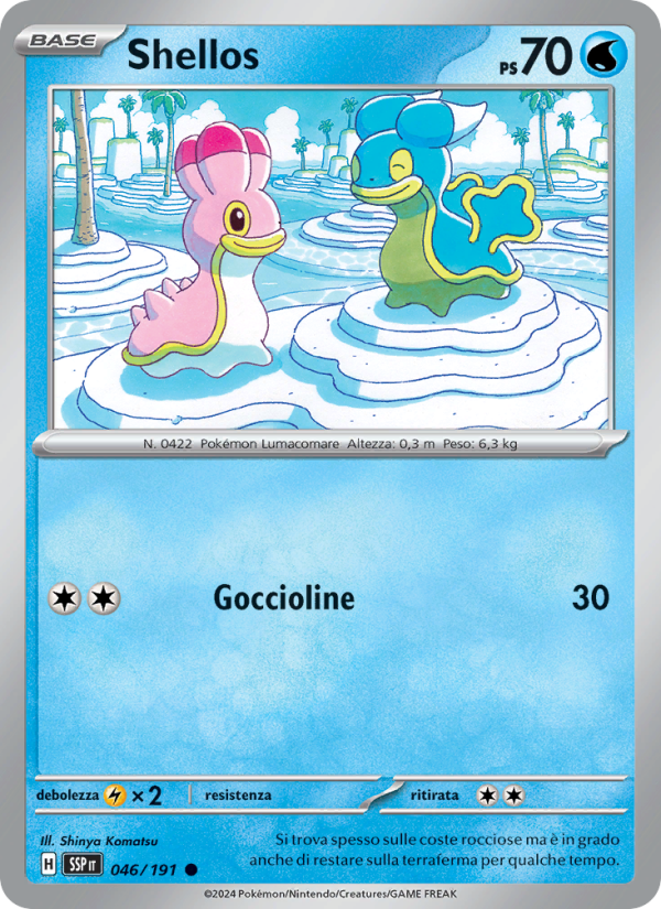 Shellos 046/252 — Scintille Folgoranti (Italian Pokémon TCG card)