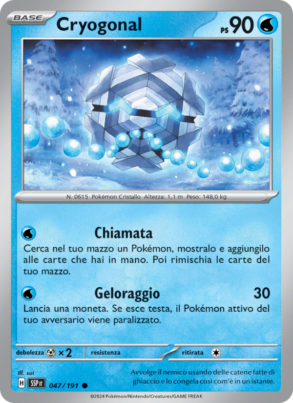 Cryogonal 047/252 — Scintille Folgoranti (Italian Pokémon TCG card)