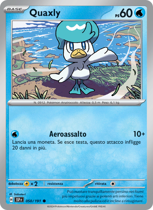 Quaxly 050/252 — Scintille Folgoranti (Italian Pokémon TCG card)