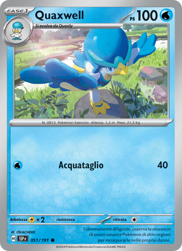 Quaxwell 051/252 — Scintille Folgoranti (Italian Pokémon TCG card)