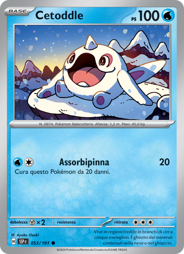 Cetoddle 053/252 — Scintille Folgoranti (Italian Pokémon TCG card)