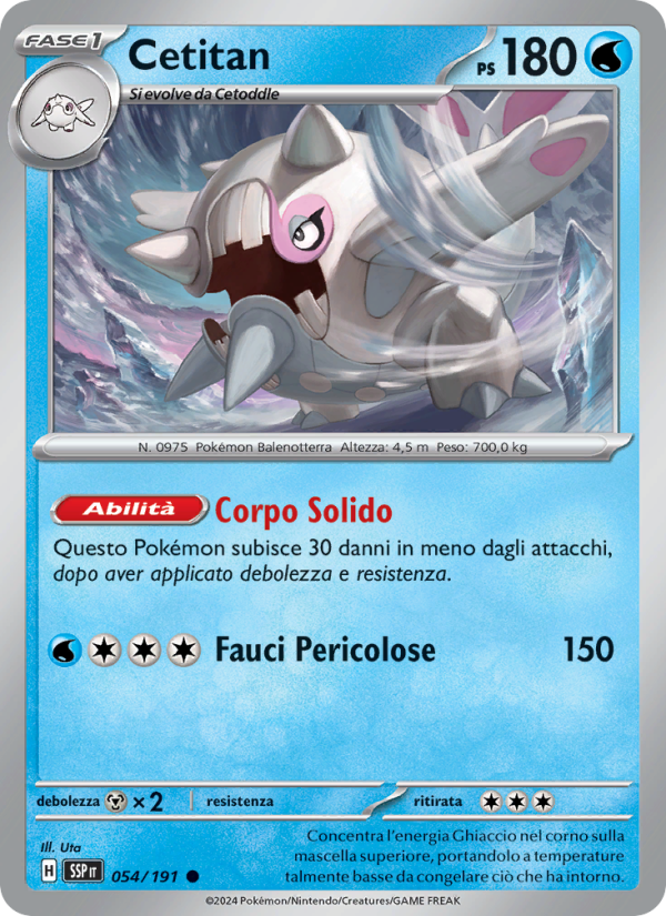 Cetitan 054/252 — Scintille Folgoranti (Italian Pokémon TCG card)