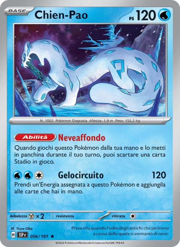 Chien-Pao 056/252 — Scintille Folgoranti (Italian Pokémon TCG card)