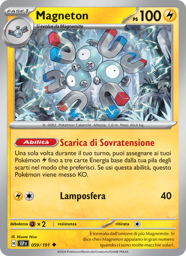 Magneton 059/252 — Scintille Folgoranti (Italian Pokémon TCG card)