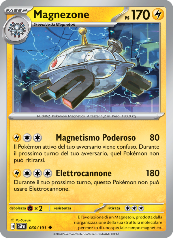 Magnezone 060/252 — Scintille Folgoranti (Italian Pokémon TCG card)