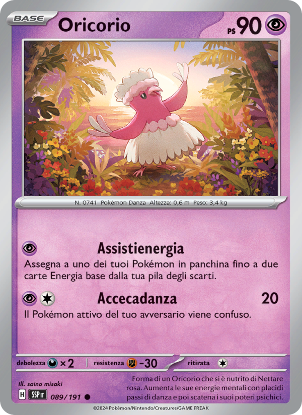 Oricorio 089/252 — Scintille Folgoranti (Italian Pokémon TCG card)