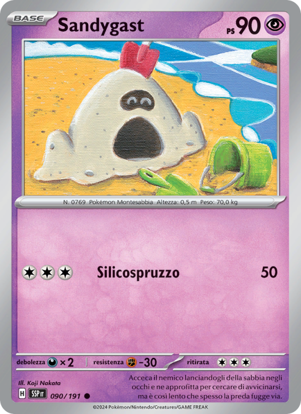 Sandygast 090/252 — Scintille Folgoranti (Italian Pokémon TCG card)