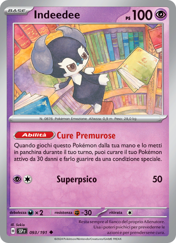 Indeedee 093/252 — Scintille Folgoranti (Italian Pokémon TCG card)