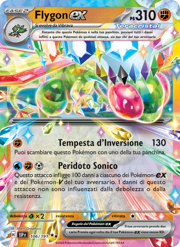 Flygon-ex 106/252 — Scintille Folgoranti (Italian Pokémon TCG card)