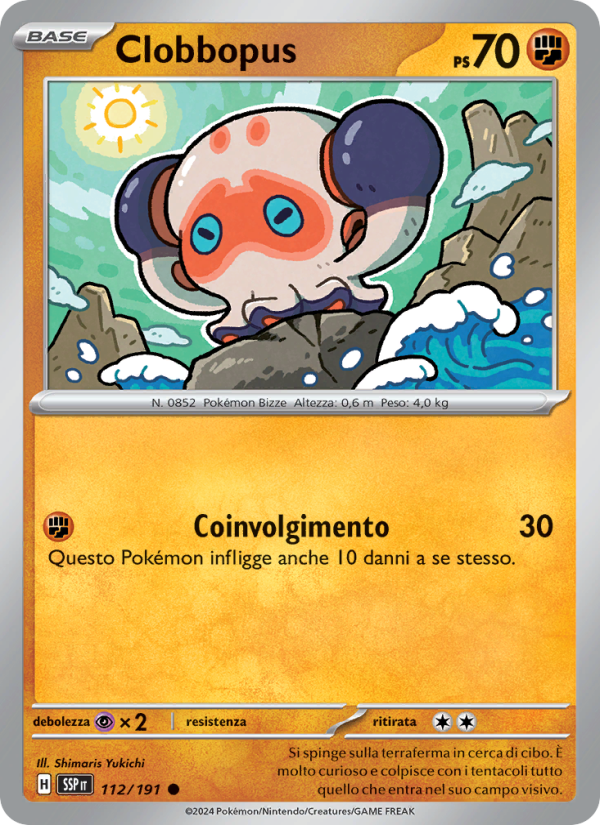 Clobbopus 112/252 — Scintille Folgoranti (Italian Pokémon TCG card)