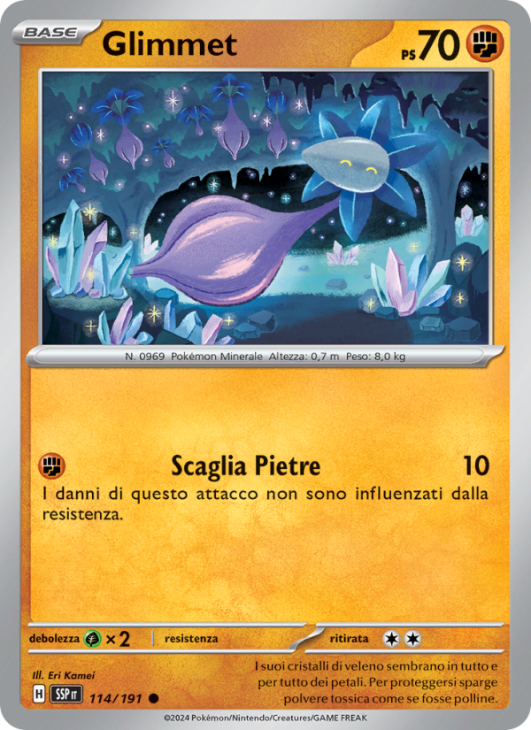Glimmet 114/252 — Scintille Folgoranti (Italian Pokémon TCG card)