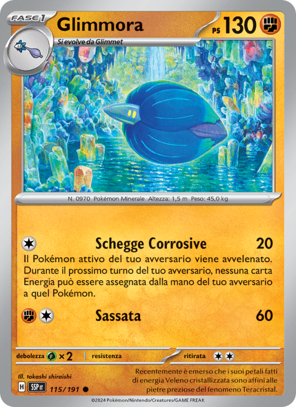 Glimmora 115/252 — Scintille Folgoranti (Italian Pokémon TCG card)