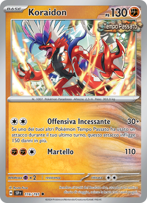 Koraidon 116/252 — Scintille Folgoranti (Italian Pokémon TCG card)